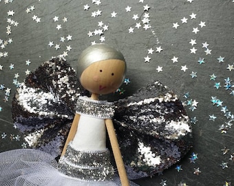 Fairy / Christmas Fairy / Tree Topper / Fairy Doll / Tooth Fairy / Wish Fairy / Angel / Christmas Angel / Wooden Doll by Justsosara