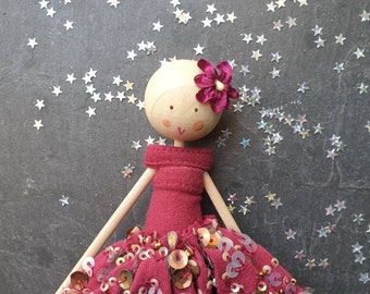 Fairy / Sugar Plum Fairy / Fairydoll / Wooden Doll / Tree Topper / Christening Fairy / Vintage Style Fairy / Fairy by Justsosara