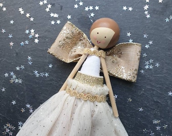 Fairy / Christmas Fairy / Tree Topper / Fairy Doll / Tooth Fairy / Wish Fairy / Angel / Christmas Angel / Wooden Doll by Justsosara