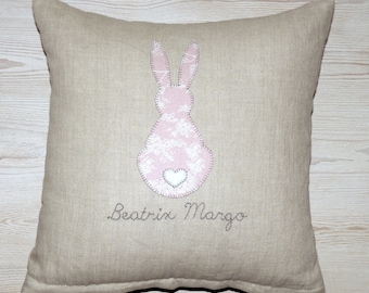 Personalised bunny cushion