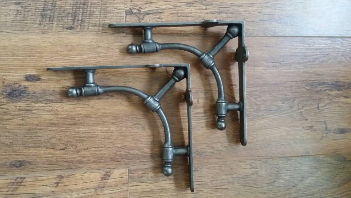 Gas Pipe Industrial Style Brackets 1 Pair 5 x 5.5 Etsy