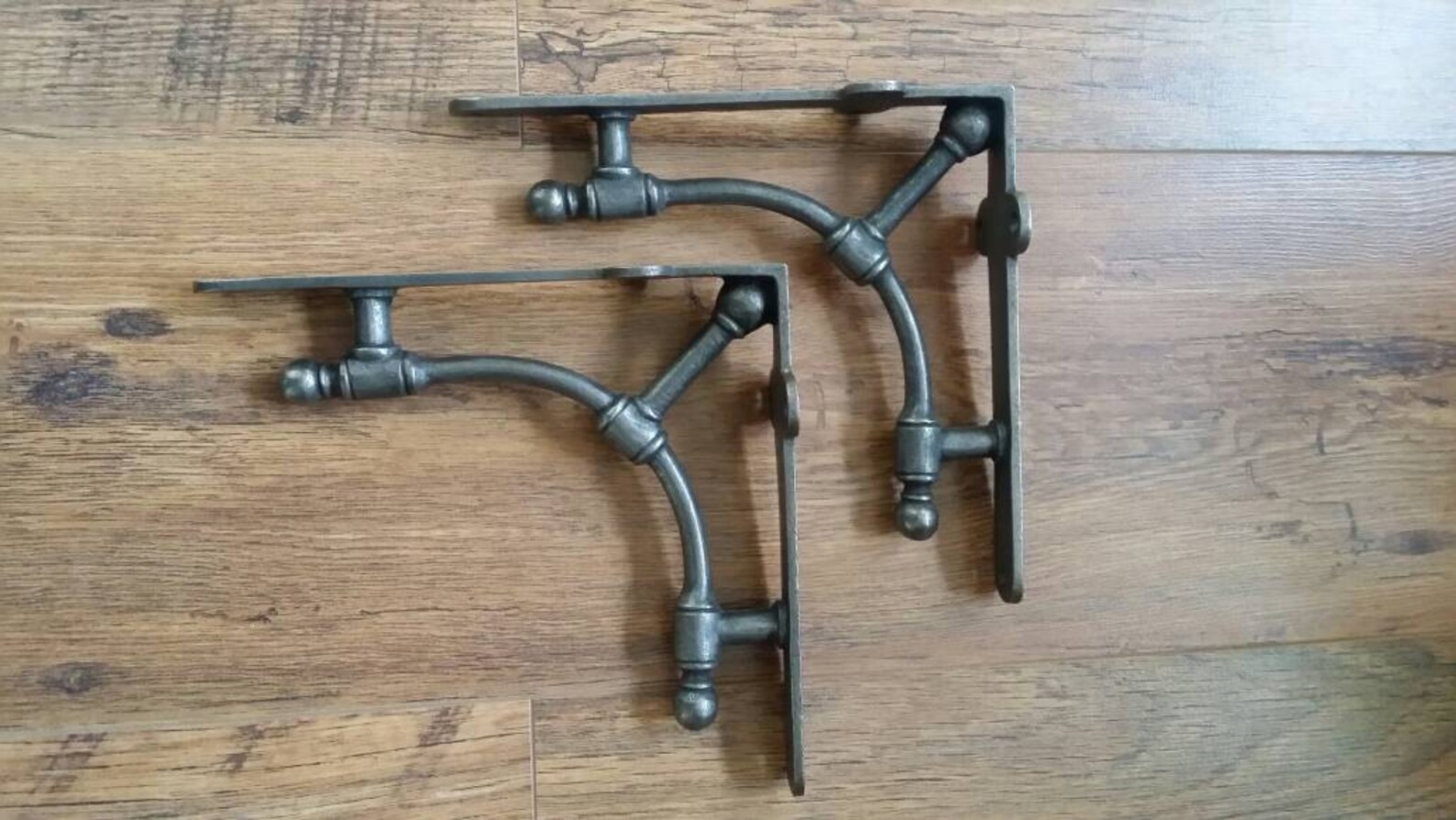 Gas Pipe Industrial Style Brackets 1 Pair 6 x 6.5 Etsy