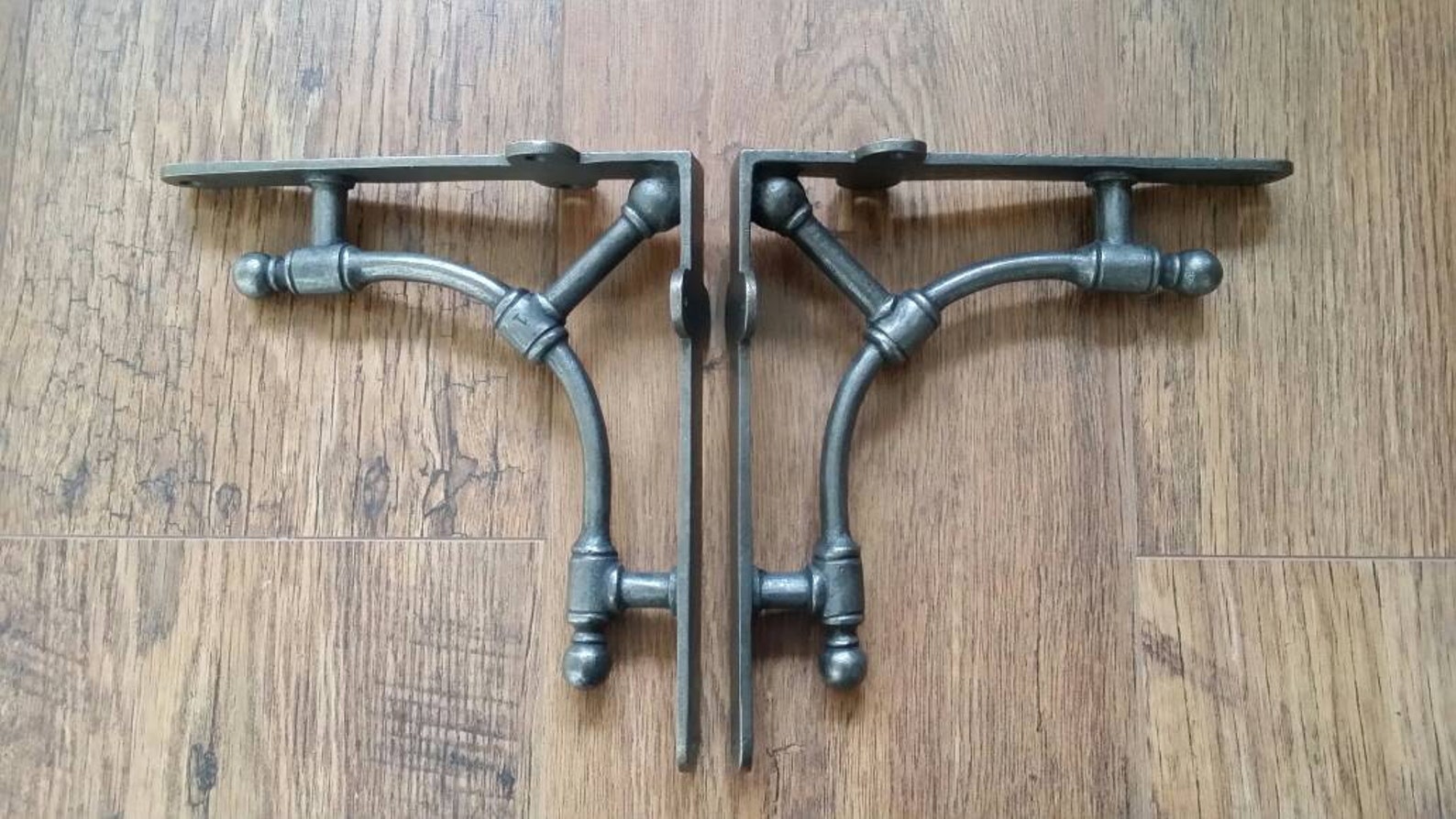 Gas Pipe Industrial Style Brackets 1 Pair 6 x 6.5 Etsy