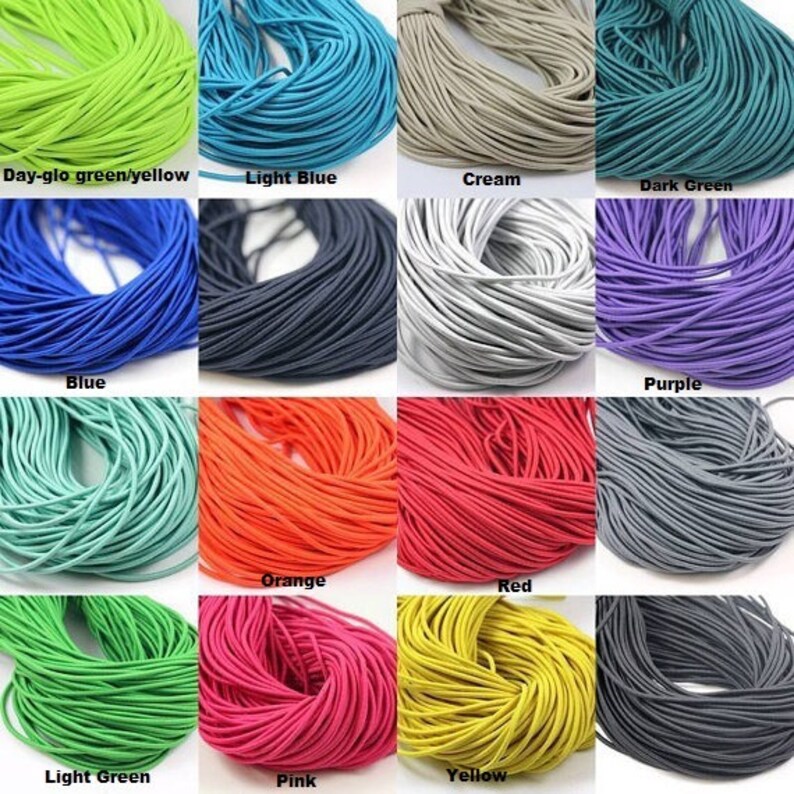 Elastic cord multicolours Stretchy Journal book elastic 2.5 Etsy