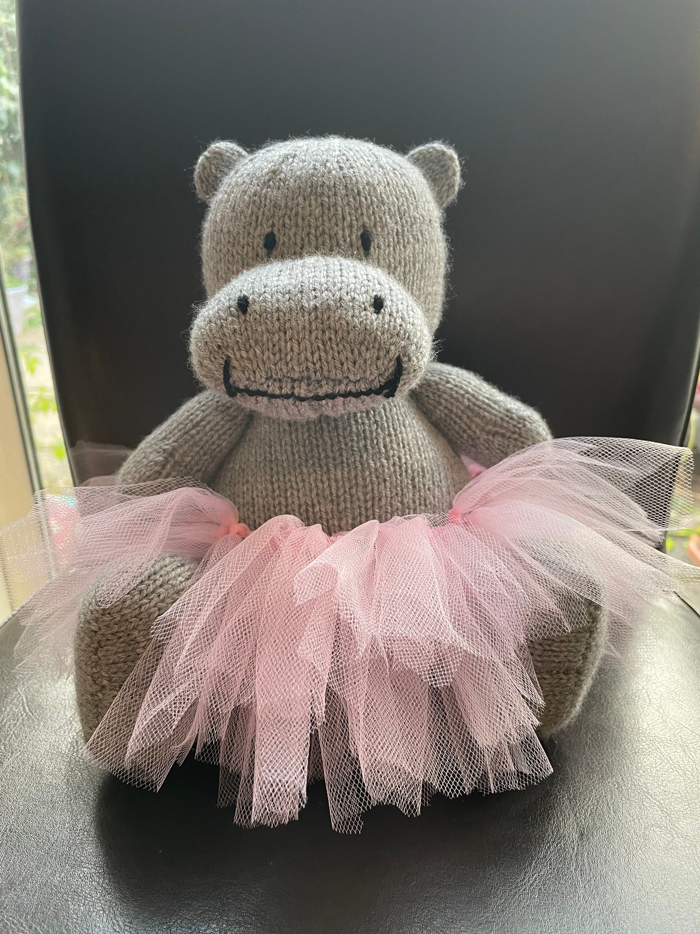 Hand Knitted Hippo. Etsy