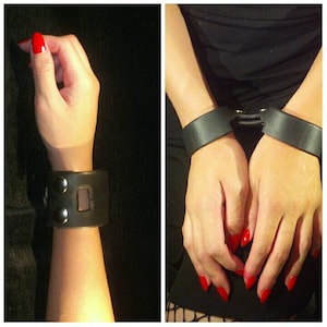 Leather Bracelet Cuffs (Handcuff Restraint)