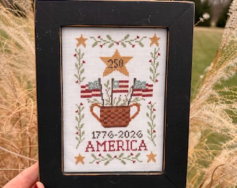 America 250 Patriotic PDF Cross- Stitch Pattern. Immediate download.