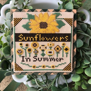 Monica&#39;s Stitching PDF Cross Stitch Pattern #4, &quot;Sunflowers In Summer&quot;