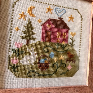 Moonlight & Meadow, deel één, lente, kruissteekpatroon Pasen, eerste van serie (pdf-download)