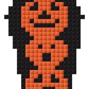 Stacked Jacks, Fits Coffin 3D Ornament (Separate Listing), Country Primitive Halloween, PDF Cross Stitch Pattern. Immediate download.