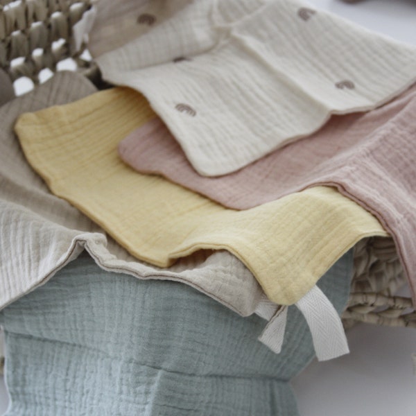 Set van 5 washandjes - Wasbare doekjes van dubbel katoenen gaas