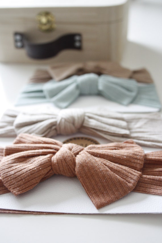 Lot De 2 Bandeaux Bebe Fille Bandeau Large Noeud Etsy India