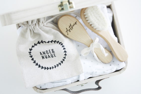Brosse A Cheveux Personnalise En Bois 1er Noel Bebe Etsy Ireland