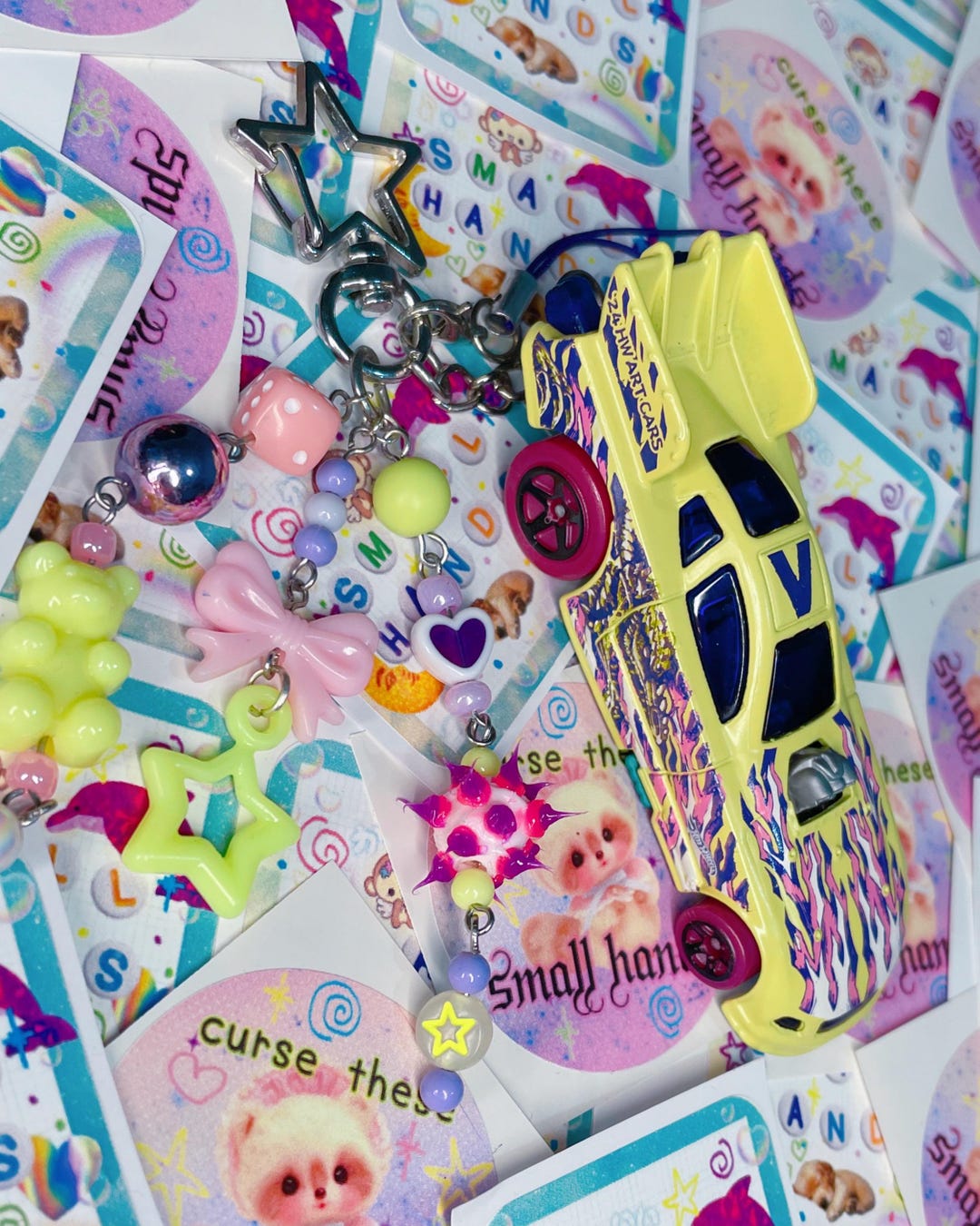 Kidcore Keychains Hot Wheels Junk Keychain Kidcore Inspired Y2K - Etsy