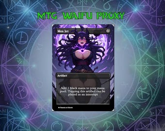 Mox Jet Custom Waifu Proxy MTG card!