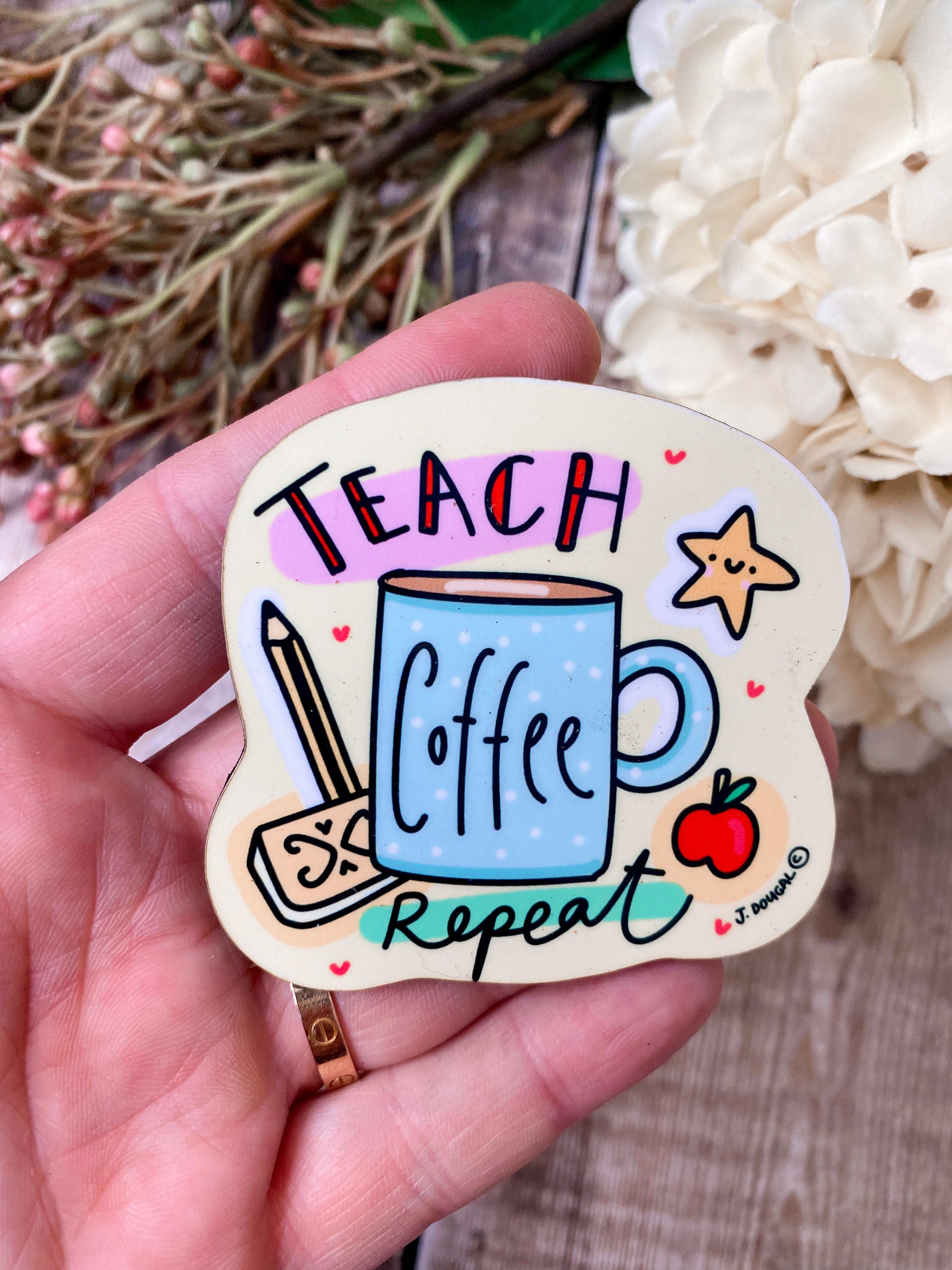 MAGNET Boire du café, enseigner les choses Aimants de réfrigérateur pour  enseignants, décor de classe, aimant de voiture, cadeaux pour enseignants -   Canada