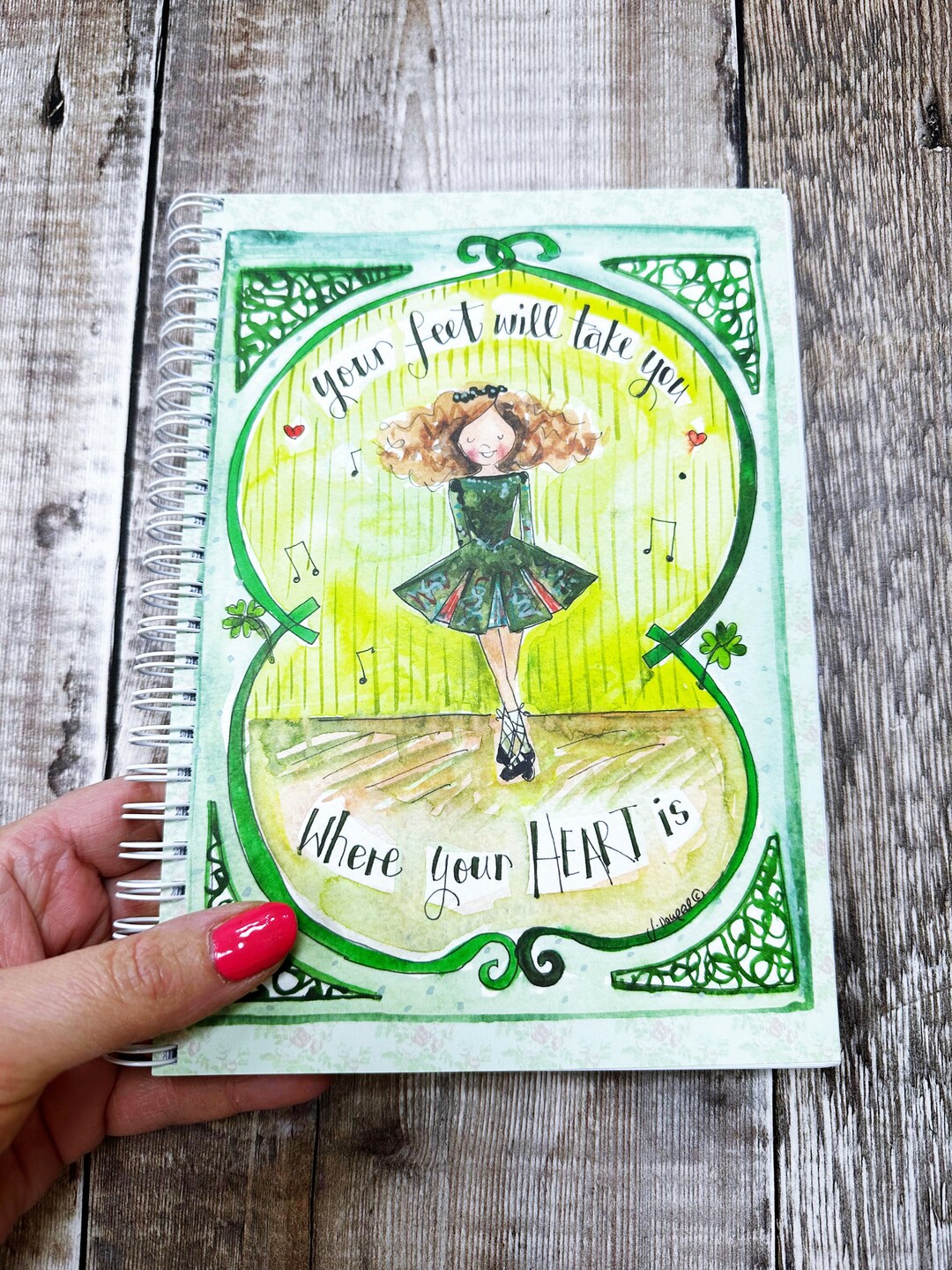 A5 Irish Dancing Planner or Grid Page Notebook Inspirational Quote ...