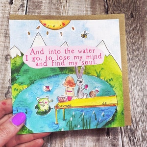 Dans l'eau, je vais perdre la tête et trouver mon impression de carte de vœux en céramique Soul