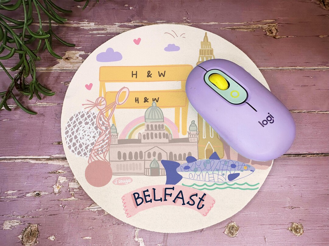 Belfast Northern Ireland Mouse Mat Little Landmark Cities Cute Popular