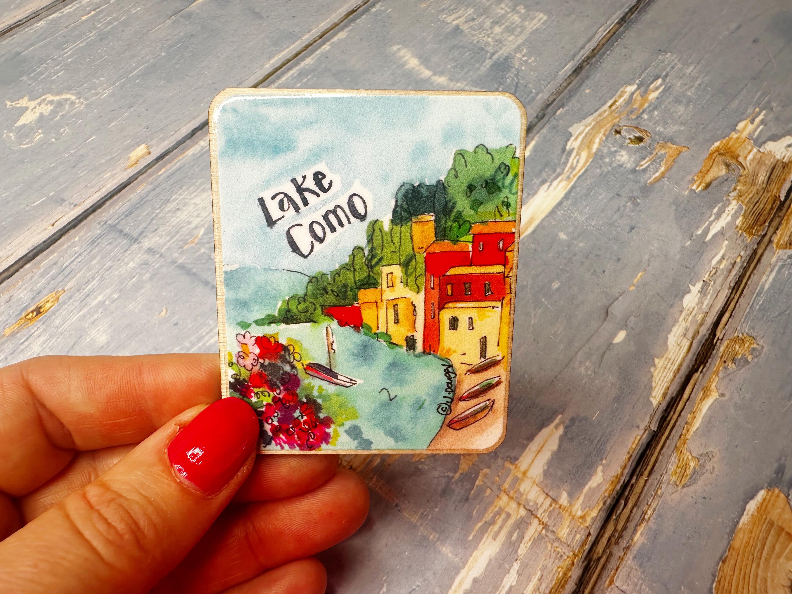 Lake Como Italy Cute Wooden Fridge Magnet - Etsy
