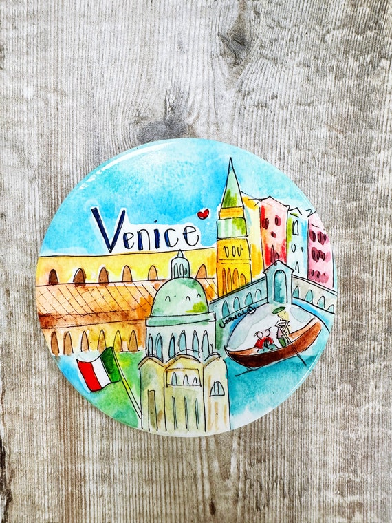 Venice Italy Little City landmarks Ceramic Coaster