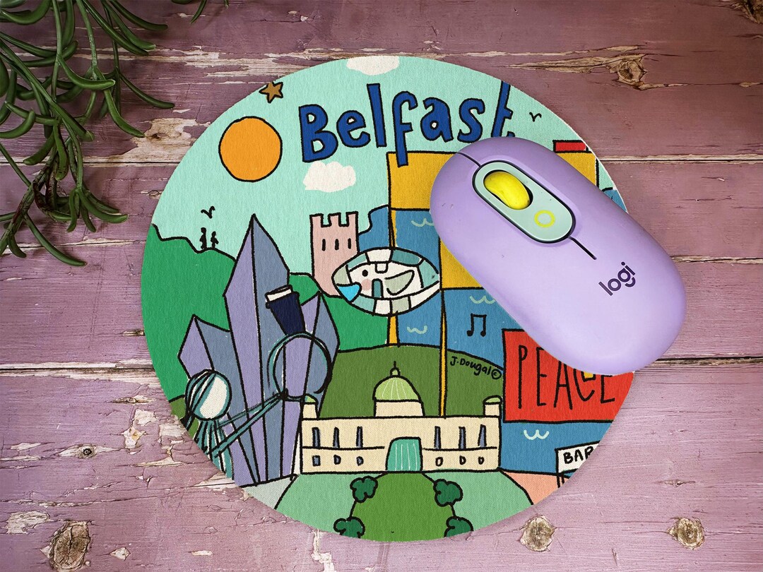 Belfast Northern Ireland Mouse Mat Little Landmark Cities Cute Popular