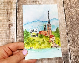 Lake Bled 6 x 4 inch Mini Print Little City and Holiday destinations