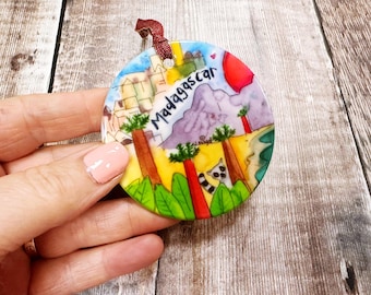 Madagasgar Africa Little Landmark Ceramic Hanging Decoration Christmas