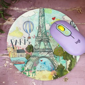 Paris France Mouse Mat Little Landmark Cities Cute Popular Cities Europe and Worldwide