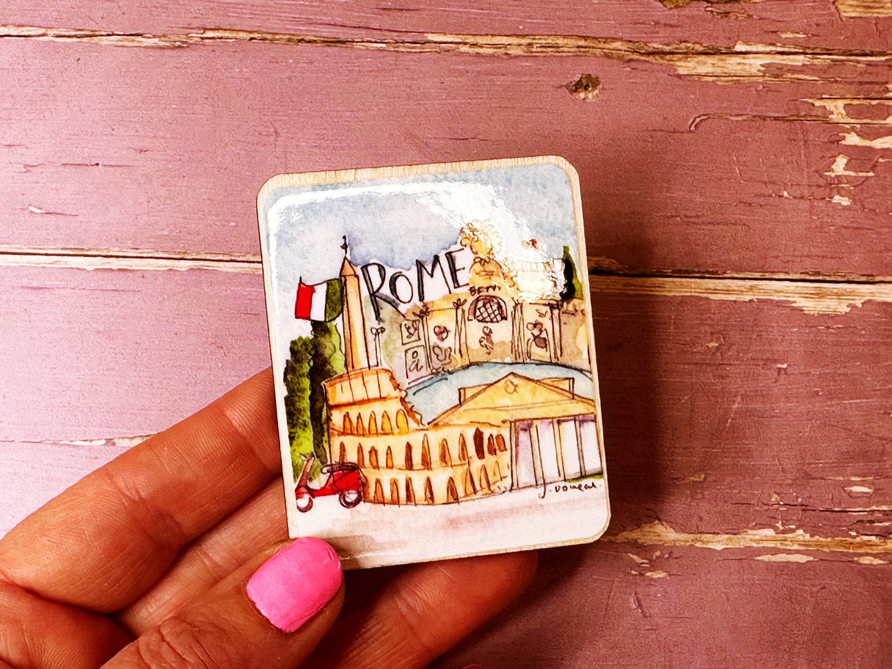Roma Italia - Magnete per frigorifero da viaggio, souvenir 3D