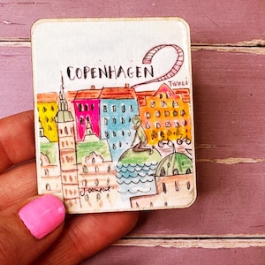Copenaghen Danimarca magnete da frigorifero turistico souvenir