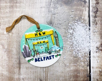 Belfast Harland and Wolff Ceramic Hanging Decoration Christmas