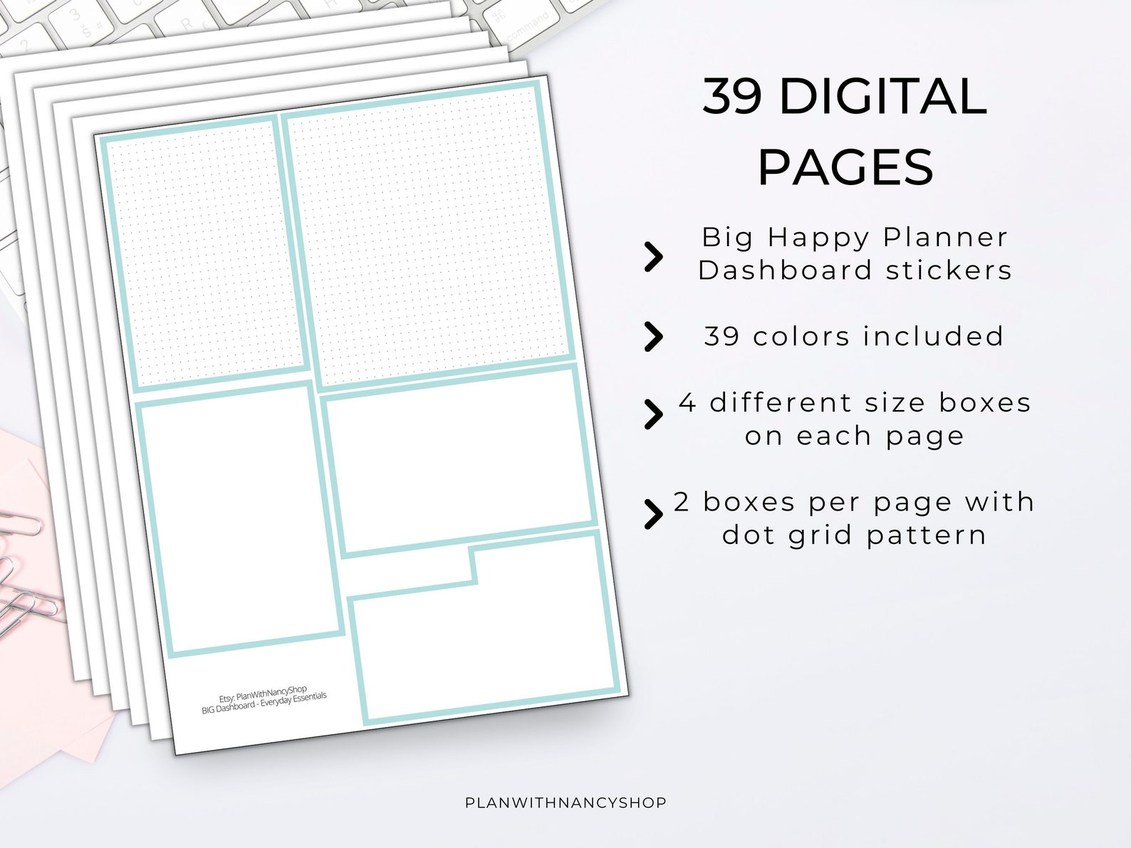 Big Happy Planner Stickers Printable Planner Box Stickers - Etsy