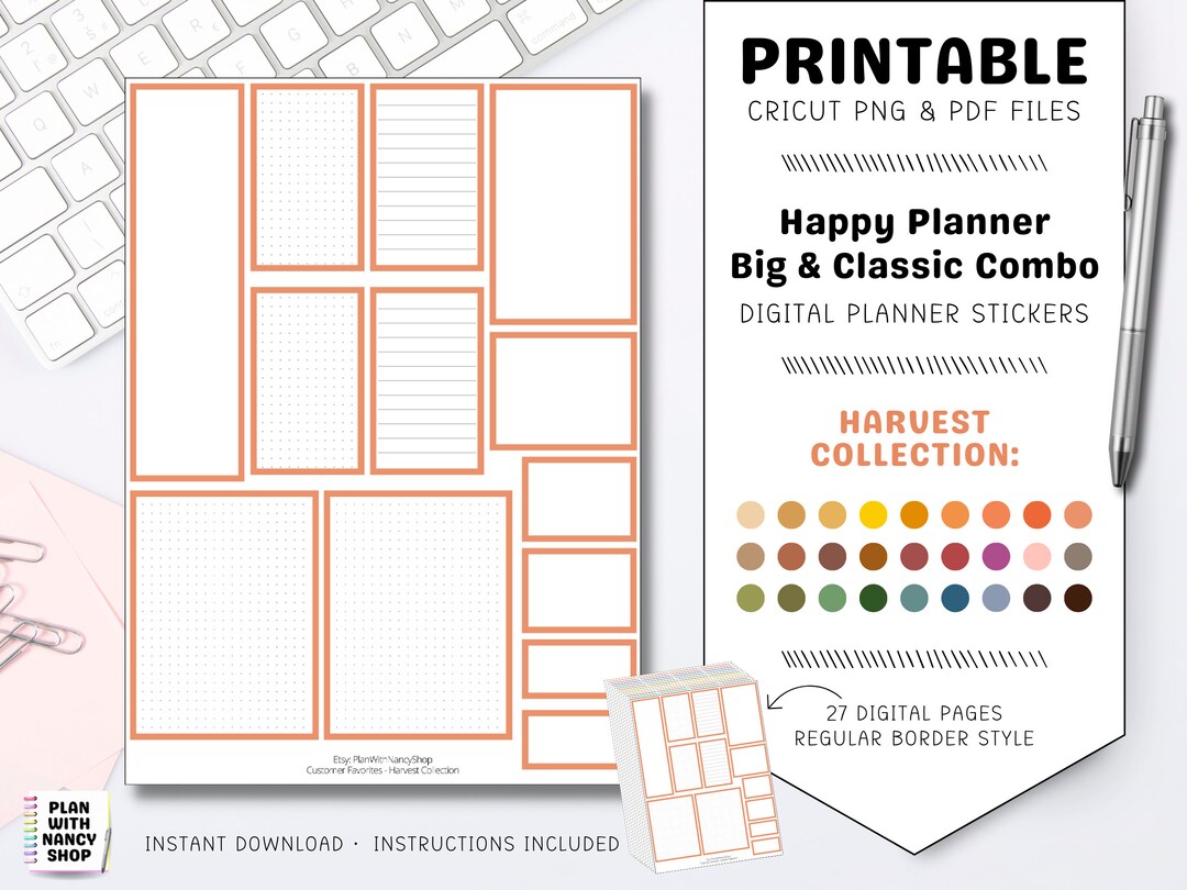 Colorful Planner Sticker Boxes for Happy Planner Big & Classic Etsy