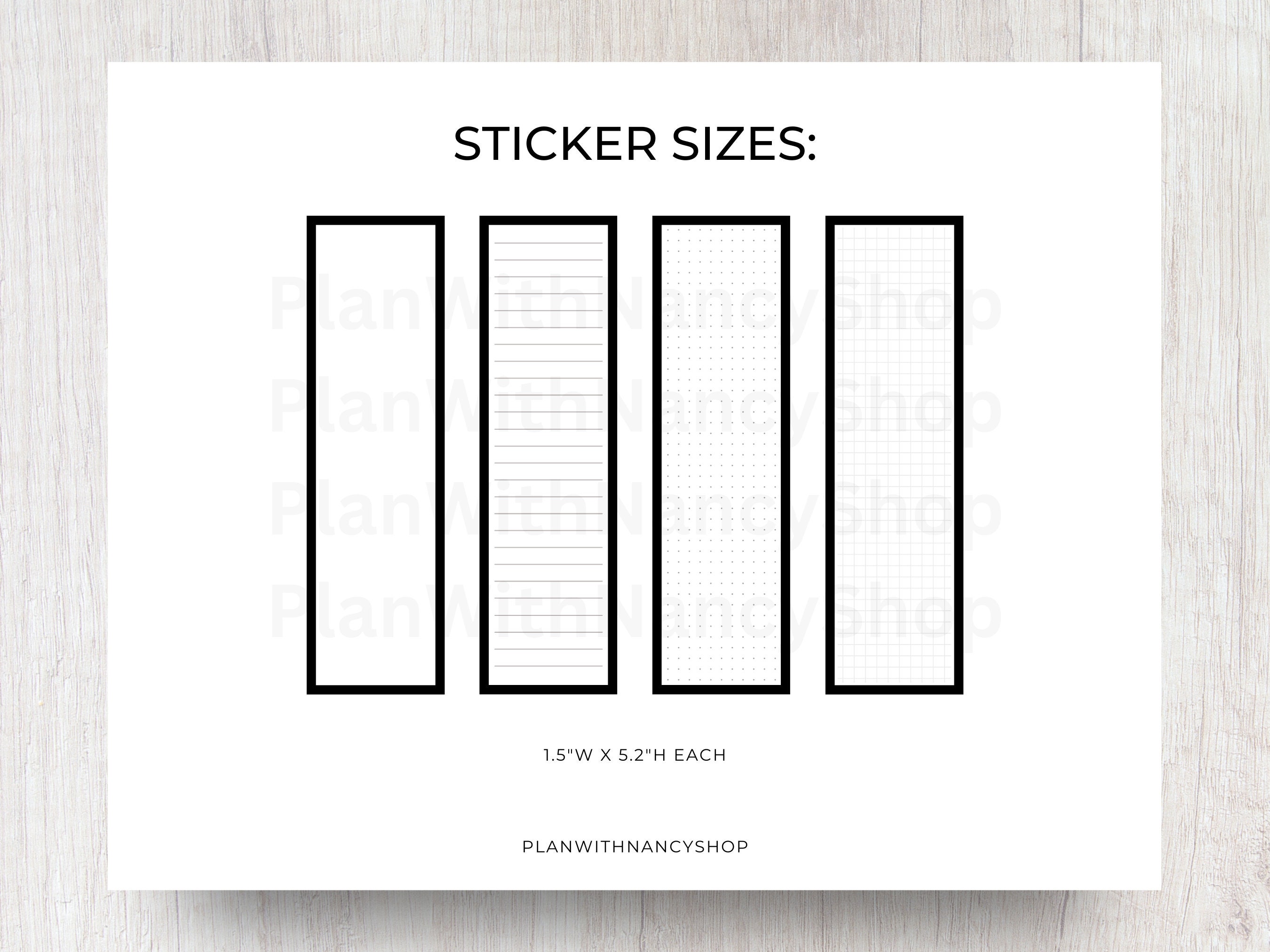 Printable SIDEBAR Planner Sticker Boxes for Classic Happy - Etsy