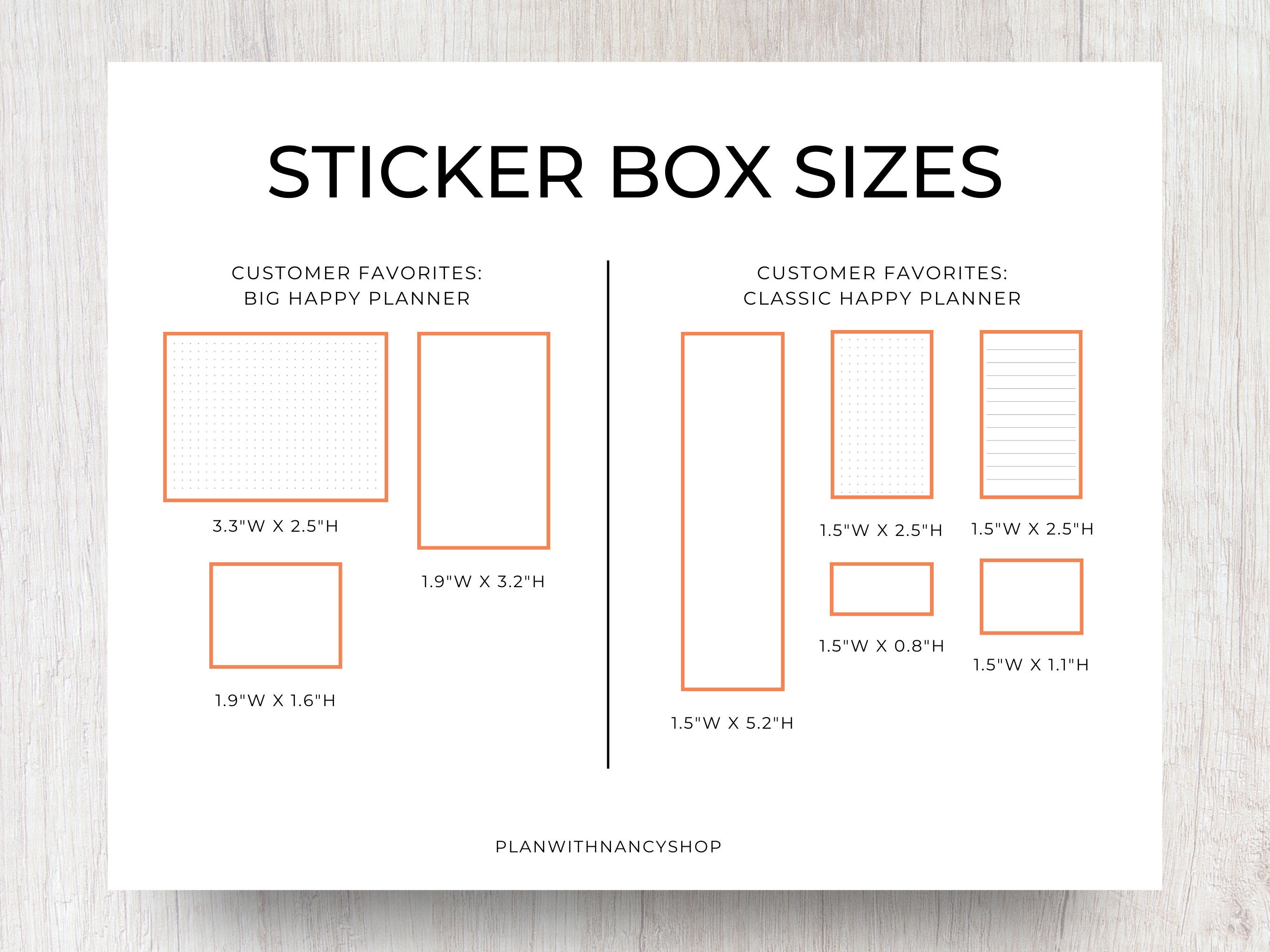 Colorful Planner Sticker Boxes for Happy Planner Big & Classic Etsy