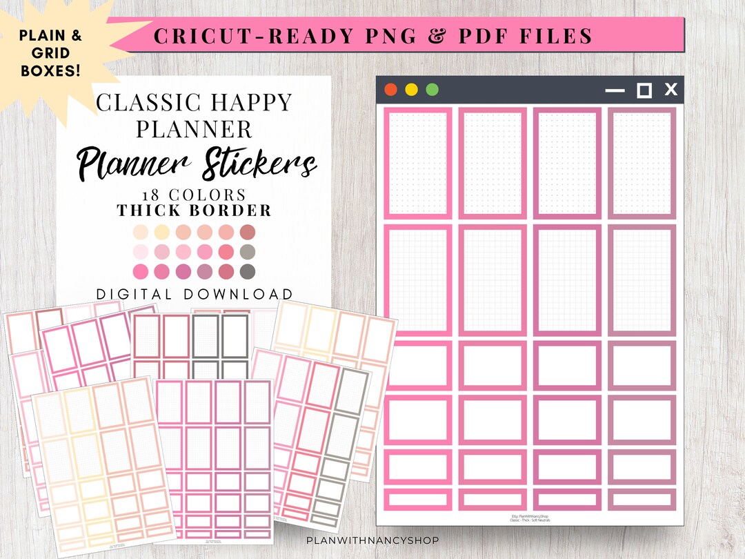 Neutral Planner Stickers for Classic HP Printable Happy Etsy
