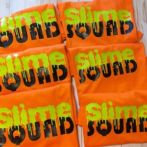 Slime squad shirt, family vinyl shirts, you choose colors! Slime birthday t-shirt, slime lover, adult tshirt, Kid's green shirt, matching