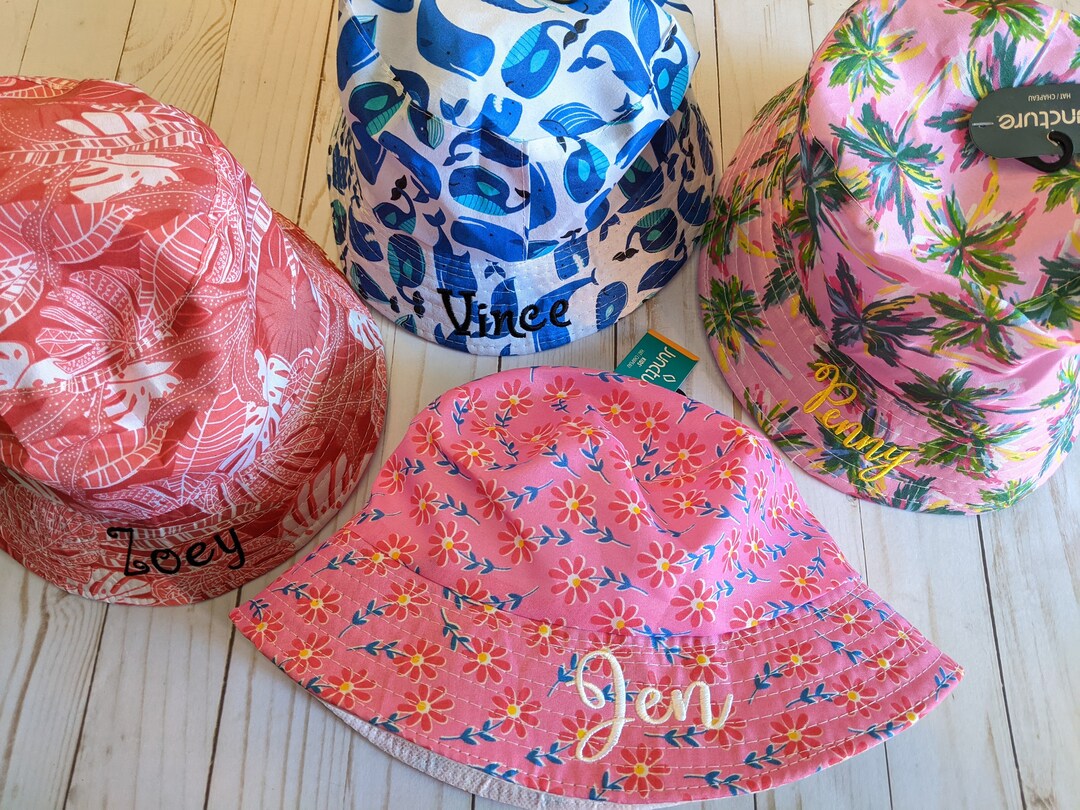 Personalized Sun Hat, Vacation Visor for Ladies Kids Teens Super Cute Lightweight Embroidered