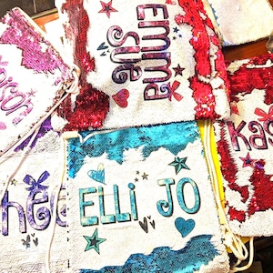 Sac à dos à sequins personnalisé, sac réversible à sequins personnalisé avec le nom de votre enfant ! Cadeau pour adolescentes, cadeau de Noël pour fille, sac de danse