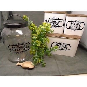Decorative Laundry Canister Set