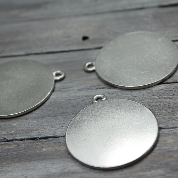 Destash  Large Pewter Round Blank, Pack of 3, 25mm Round Stamping Blank, Pewter Blank, Pewter Stamp Blank, Metal Stamping, Stamping Supply,