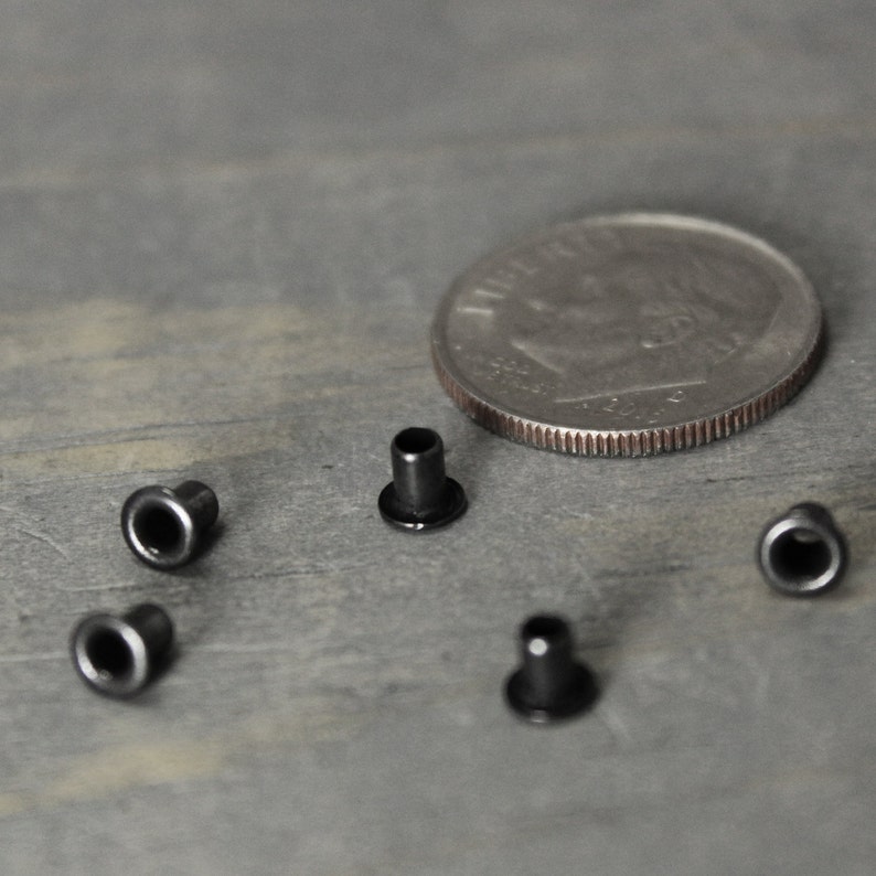 Jewelry Eyelets 50 Pack 3.7mm Eyelets Black Eyelets Metal Etsy