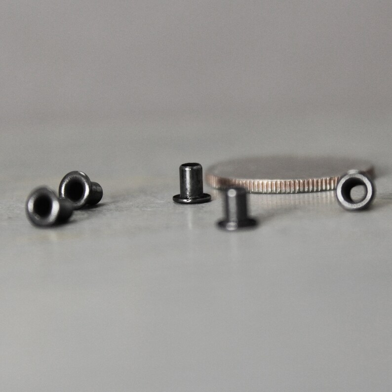 Jewelry Eyelets 50 Pack 3.7mm Eyelets Black Eyelets Metal Etsy
