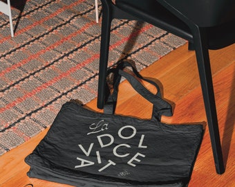 La Dolce Vita Large Black Organic Tote