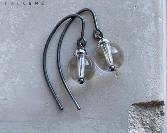 Crystal and Silver Earrings "Crystal Pure" • Elegant handcrafted jewelry.