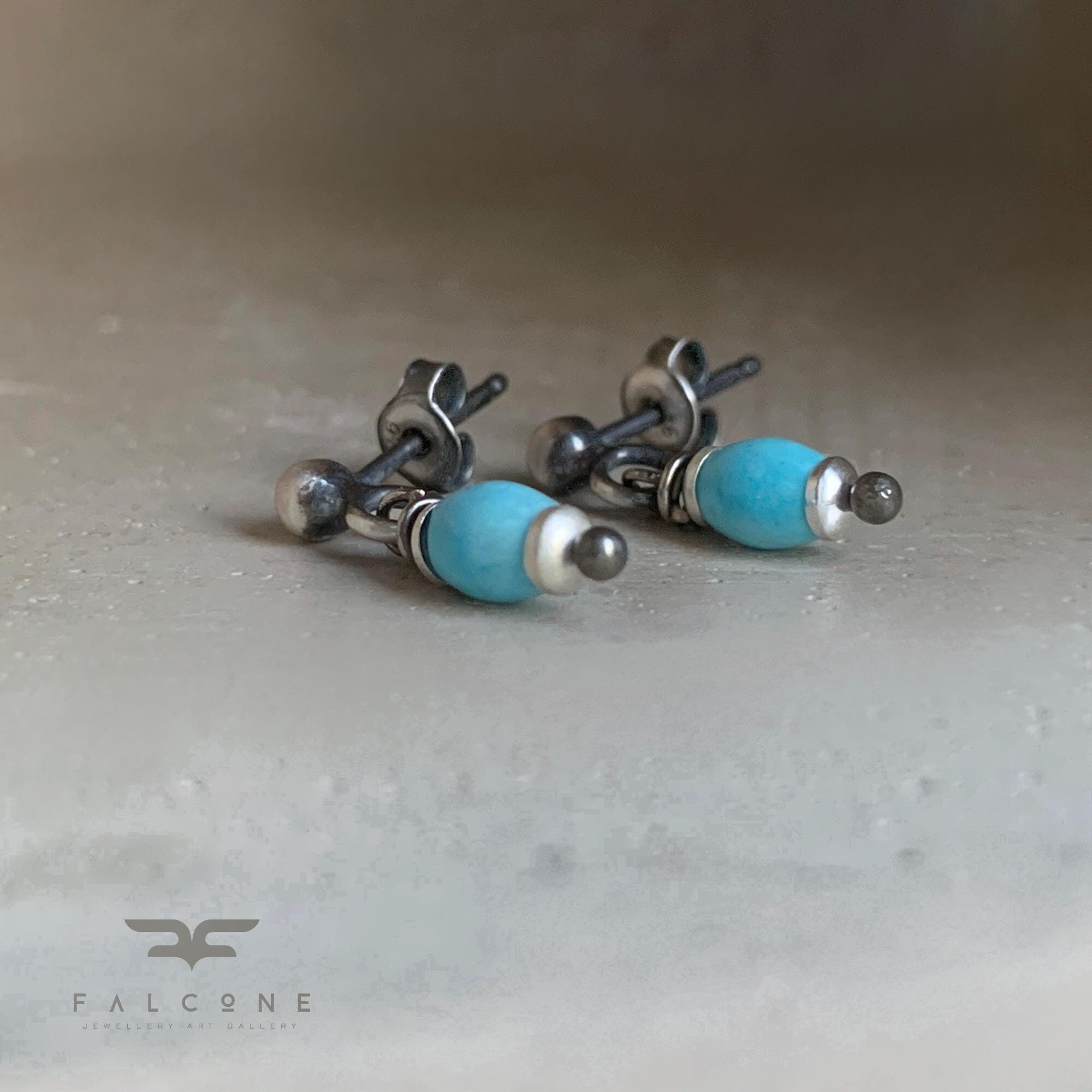 Silverly Orecchini Pendenti A Goccia In Argento 925 Con Turchese Simulato – Donna, Ipoallergenici, Con Panno Lucidante E Confezione Regalo