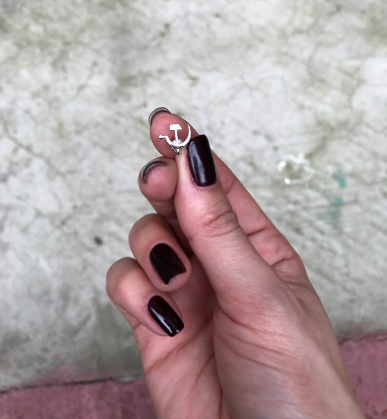 Hammer and sickle / Soviet style earrings / stud earring Etsy