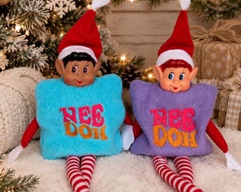 Elf Doll Embroidered Christmas Costume Sweater