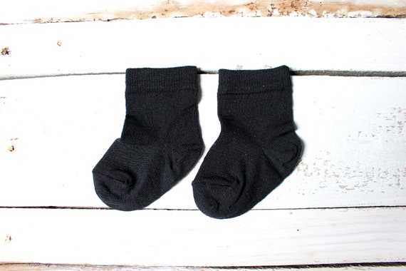 black infant socks